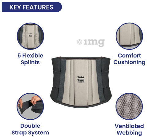 Tata 1mg Lumbar Sacral Belt for Lower Back Support Universal: Buy