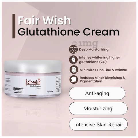 Fair Wish Cream Glutathione: Buy jar of 50.0 gm Cream at 𝗯𝗲𝘀𝘁  𝗽𝗿𝗶𝗰𝗲 in India