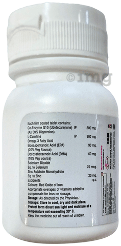 what are the side effects of acetyl l carnitine Deficure 300 Tablet with CoQ10, L-Carnitine, Omega-3 Fatty Acids, Selenium  & Zinc Tablet: Buy bottle of 10.0 tablets at 𝗯𝗲𝘀𝘁 𝗽𝗿𝗶𝗰𝗲 in India