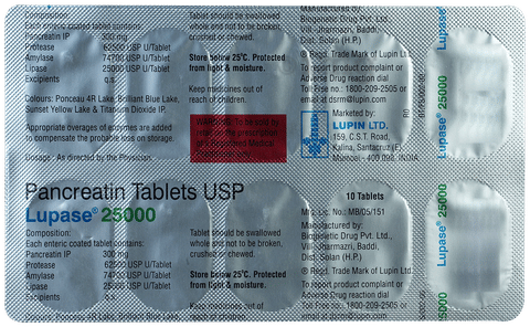 Lupase 25000 Tablet image