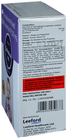Cefredrox 100mg Syrup image
