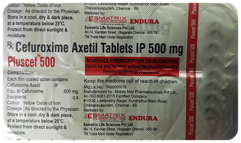 Pluscef 500mg Tablet image