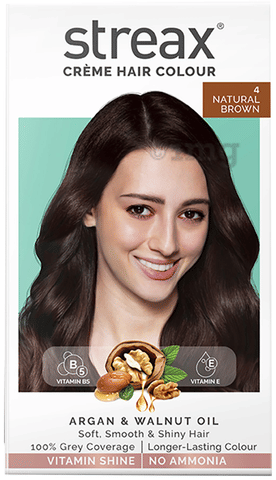 Streax Creme Hair Colour Natural Brown: Buy box of gm Kit