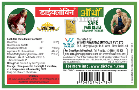 Diclowin Ortho Tablet image