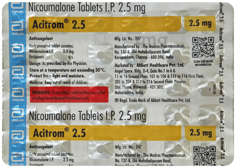 Acitrom 2.5mg Tablet image