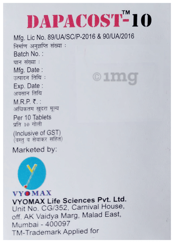Dapacost 10 Tablet image