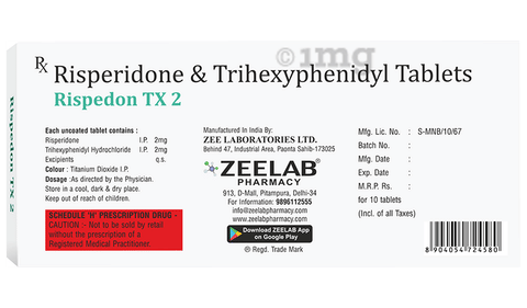 Rispedon TX 2mg/2mg Tablet image