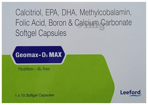 Geomax-D3 Max Softgel Capsule image Geomax-D3 Max Softgel Capsule image