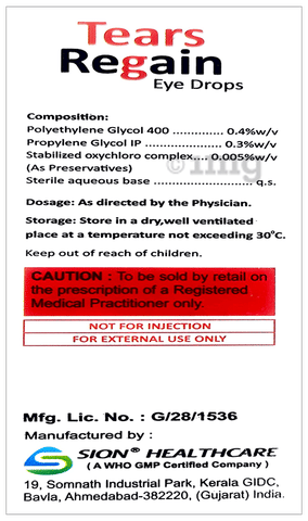 Tears Regain Eye Drop image
