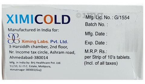 Ximicold Tablet image