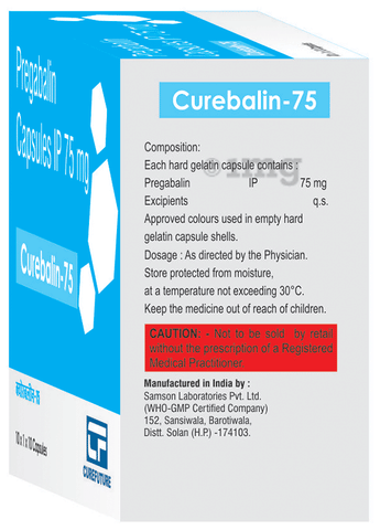 Curebalin 75 Capsule image