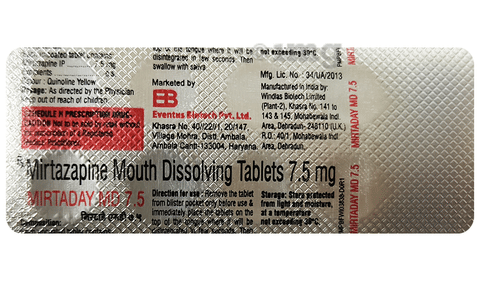 Mirtaday MD 7.5 Tablet image Mirtaday MD 7.5 Tablet image
