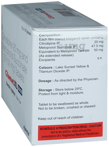 Cilamet XL 20/50 Tablet ER