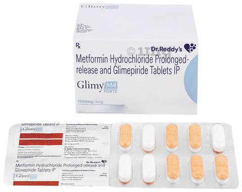 Glimy M Forte 4mg/1000mg Tablet