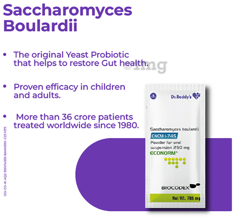 Econorm 250mg Probiotic Sachet for Children | For Diarrhoea Relief & Immunity Boost image