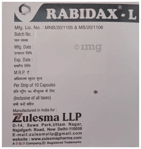 Rabidax-L Capsule SR image
