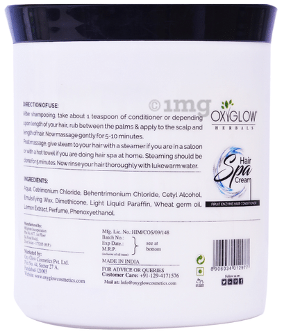 Oxyglow Hair Spa Cream 261161html  Buy Oxyglow Hair Spa Cream 261161html  online in India