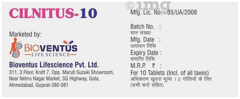 Cilnitus 10 Tablet image Cilnitus 10 Tablet image