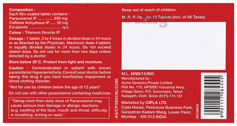 Cipmol Pain Relief Tablet