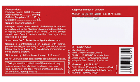 Cipmol Pain Relief Tablet image