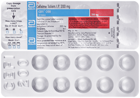Cefi 200 Tablet image