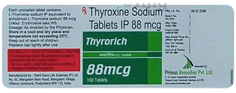 Thyrorich 88mcg Tablet image