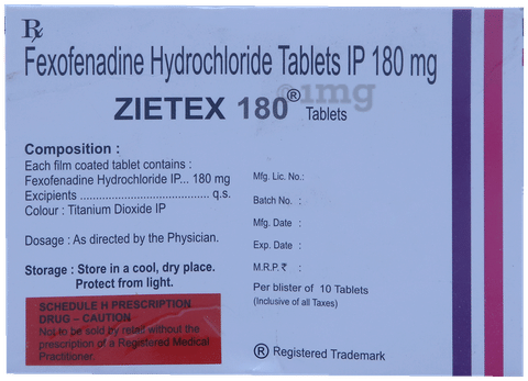 Zietex 180mg Tablet image