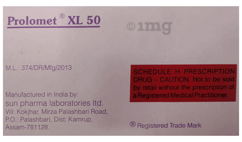 Prolomet Xl 50 MG Tablet XL - Uses, Dosage, Side Effects, Price