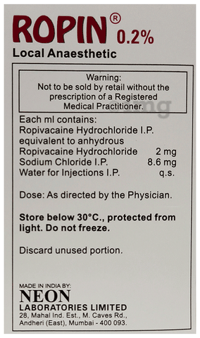 Ropin 0.2% Injection image