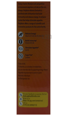 Polybion Active Syrup Sugar Free Mango image Polybion Active Syrup Sugar Free Mango image