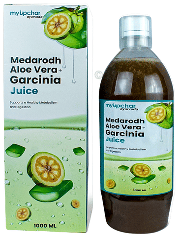Myupchar Ayurveda Medarodh Aloe Vera + Garcinia Juice: Buy bottle of 1000.0  ml Juice at   in India | 1mg
