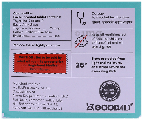 Thyrogood 75 Tablet image