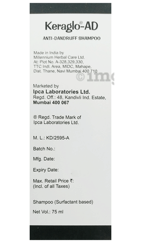 Keraglo-AD Anti-Dandruff Shampoo image Keraglo-AD Anti-Dandruff Shampoo image