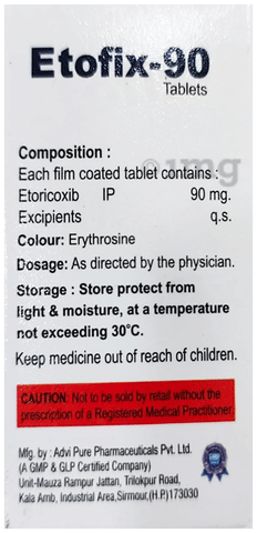 Etofix 90 Tablet image Etofix 90 Tablet image