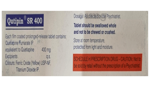Qutipin SR 400 Tablet image Qutipin SR 400 Tablet image