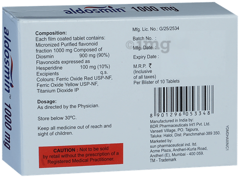 Aldosmin 1000mg Tablet image Aldosmin 1000mg Tablet image