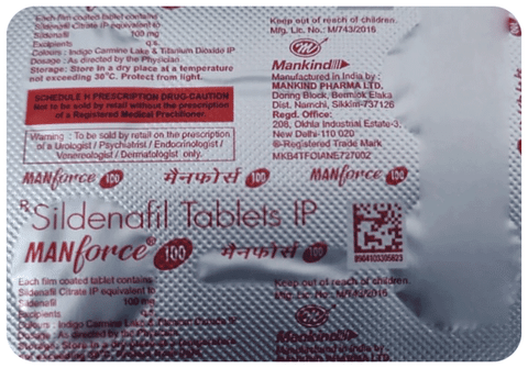 Manforce 100mg Tablet