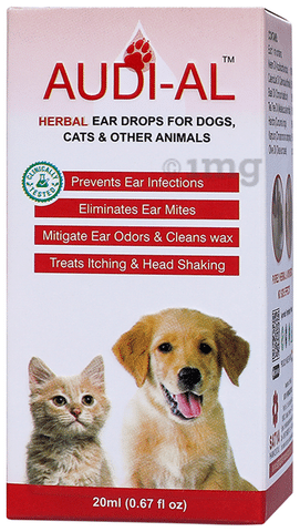 Audi Al Herbal Ear Drops for Dogs Cats Other Animals