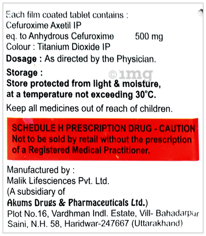 Relceff 500 Tablet image