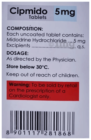 Cipmido 5mg Tablet image