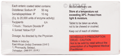 Flamover D 50mg/10mg Tablet image