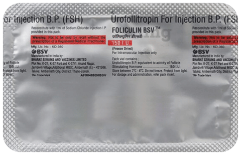 Foliculin 150IU Injection image