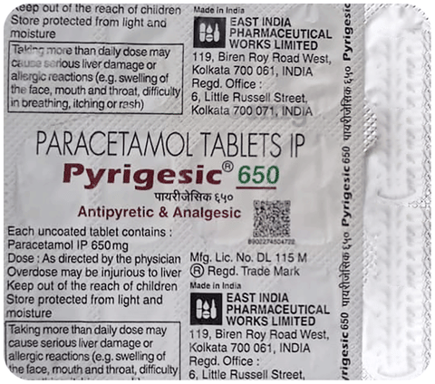 Pyregesic 650mg Tablet image Pyregesic 650mg Tablet image