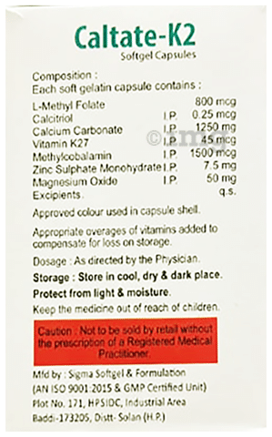 Caltate-K2 Softgel Capsule