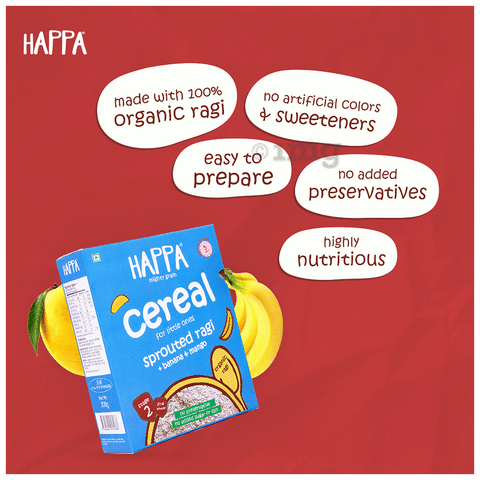 Happa Organic Sprouted Ragi Almonds Dates Cereal Buy box of
