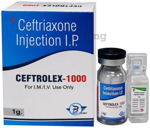 Ceftrolex 1000mg Injection image Ceftrolex 1000mg Injection image