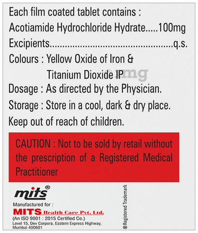 एक्टोमिट 100mg टैबलेट एसआर image