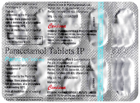 Paracen 650mg Tablet image Paracen 650mg Tablet image