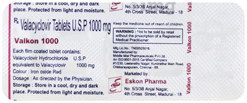 Valkon 1000mg Tablet image