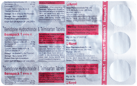 Benepack T 4mg/40mg Tablet image